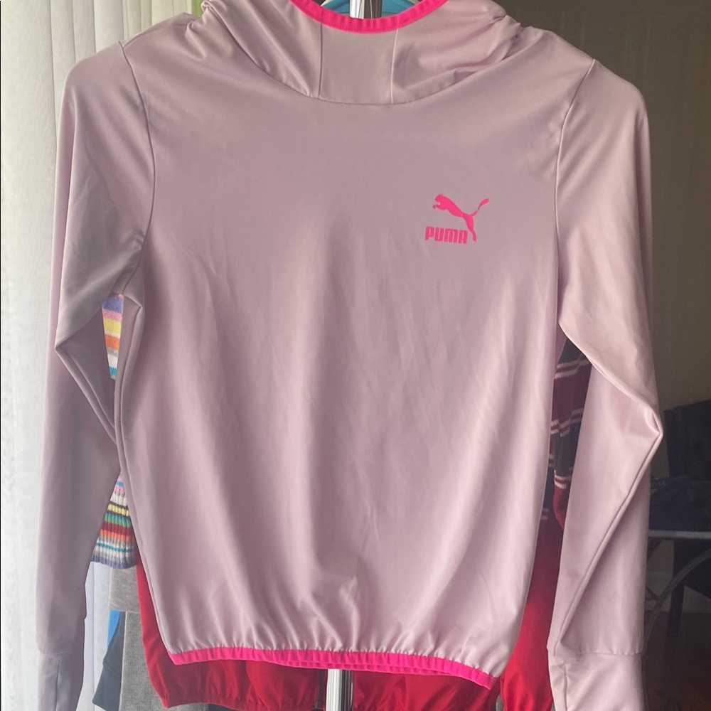 Puma Light Pink Hooded Sweatshirt
